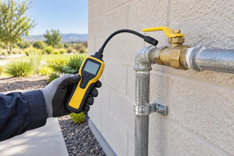 Illustrative gas leak detection inspection