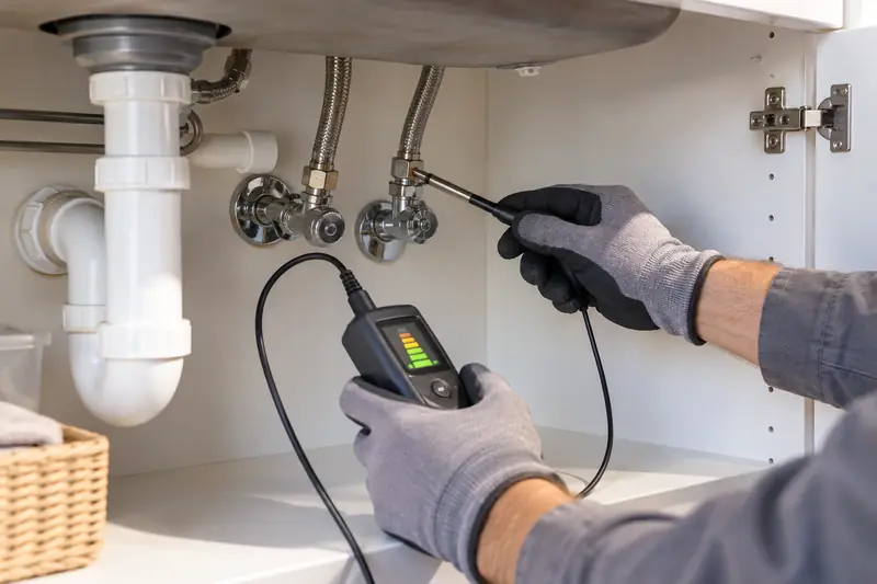 Illustrative plumbing investigation supporting report interpretation